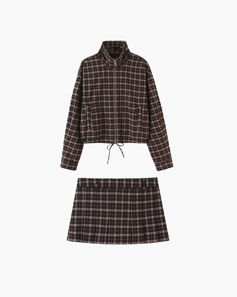 Tessa Checked Jacket & Mini Skirt Set
