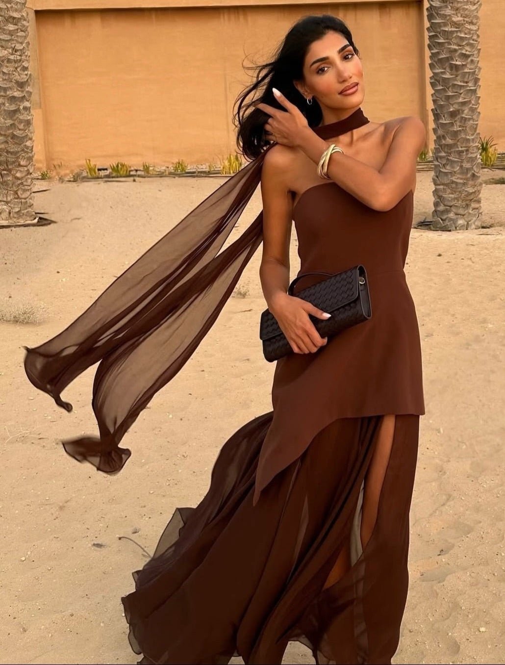 ZEYA - Valentina Mesh Strapless Maxi Dress