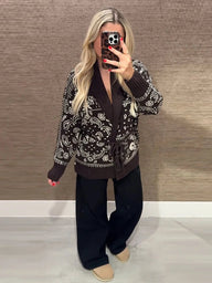 Valerie Jacquard Strick-Cardigan