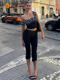 Venice Schwarze Caprihose
