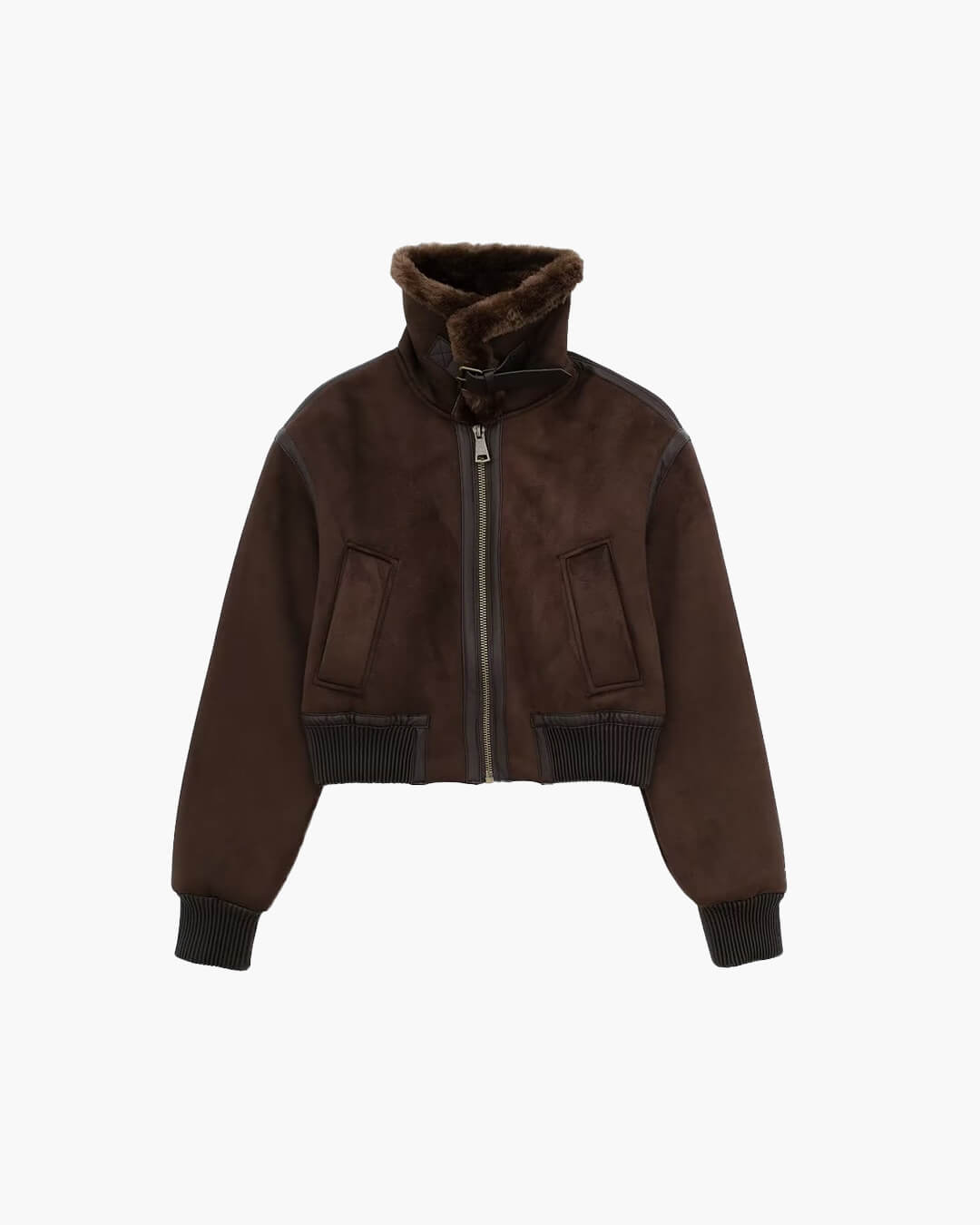 ZEYA - Vera Suede Short Bomber Jacket