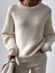 Via Creme Strickpullover