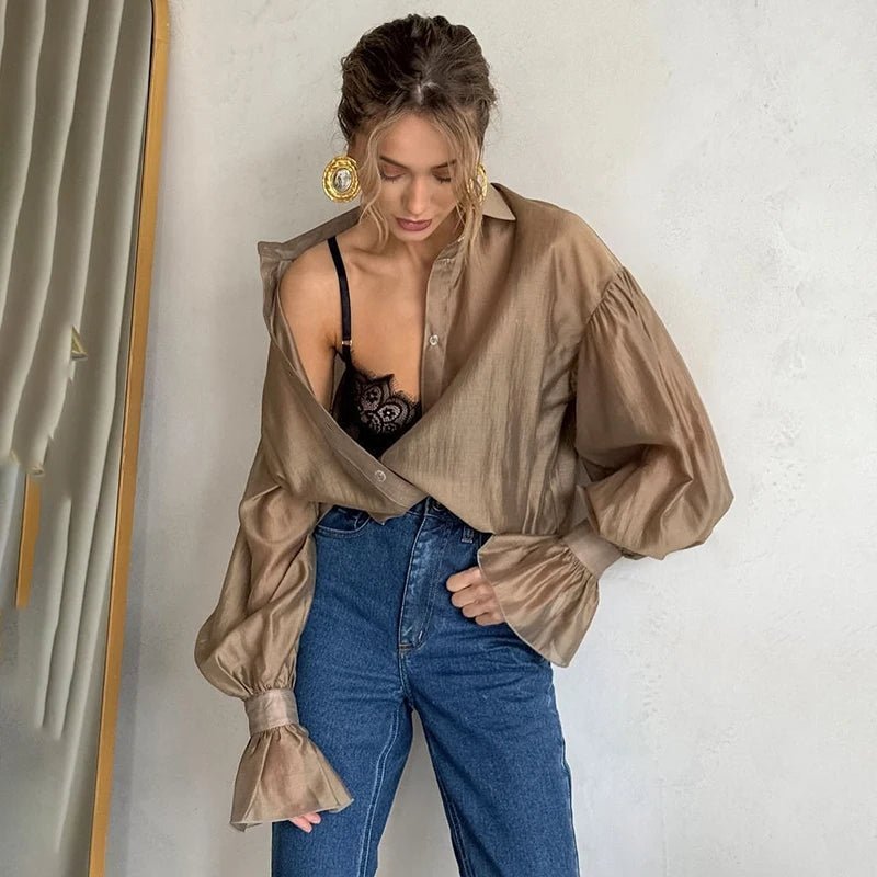ZEYA - Vivienne Long Sleeve Sheer Blouse