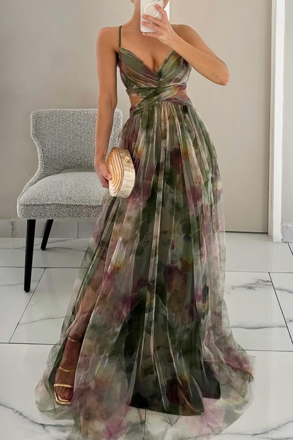 ZEYA - Yseult Floral V - Neck Maxi Dress