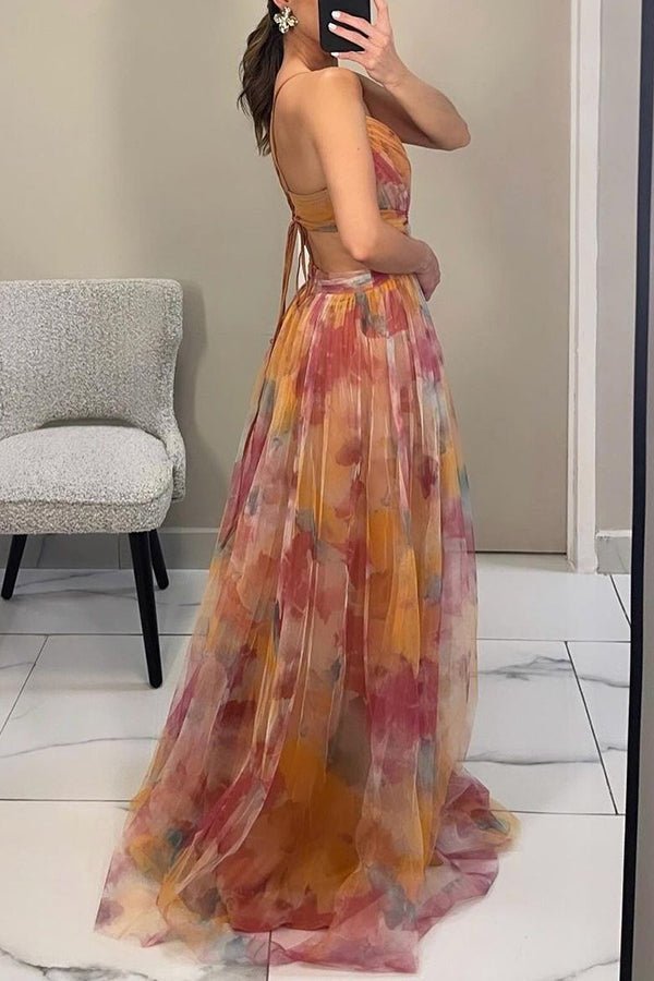 ZEYA - Yseult Floral V - Neck Maxi Dress