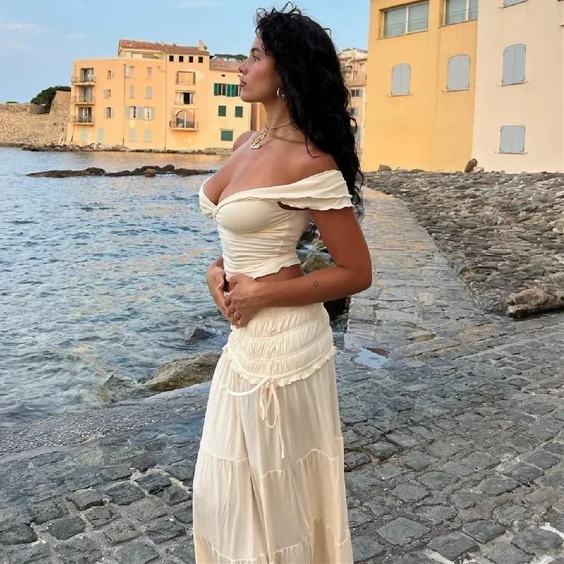 ZEYA - Zaya Ruffle Top & Flowing Maxi Skirt Set