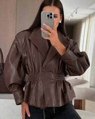 Zephanie Faux Leather Jacket