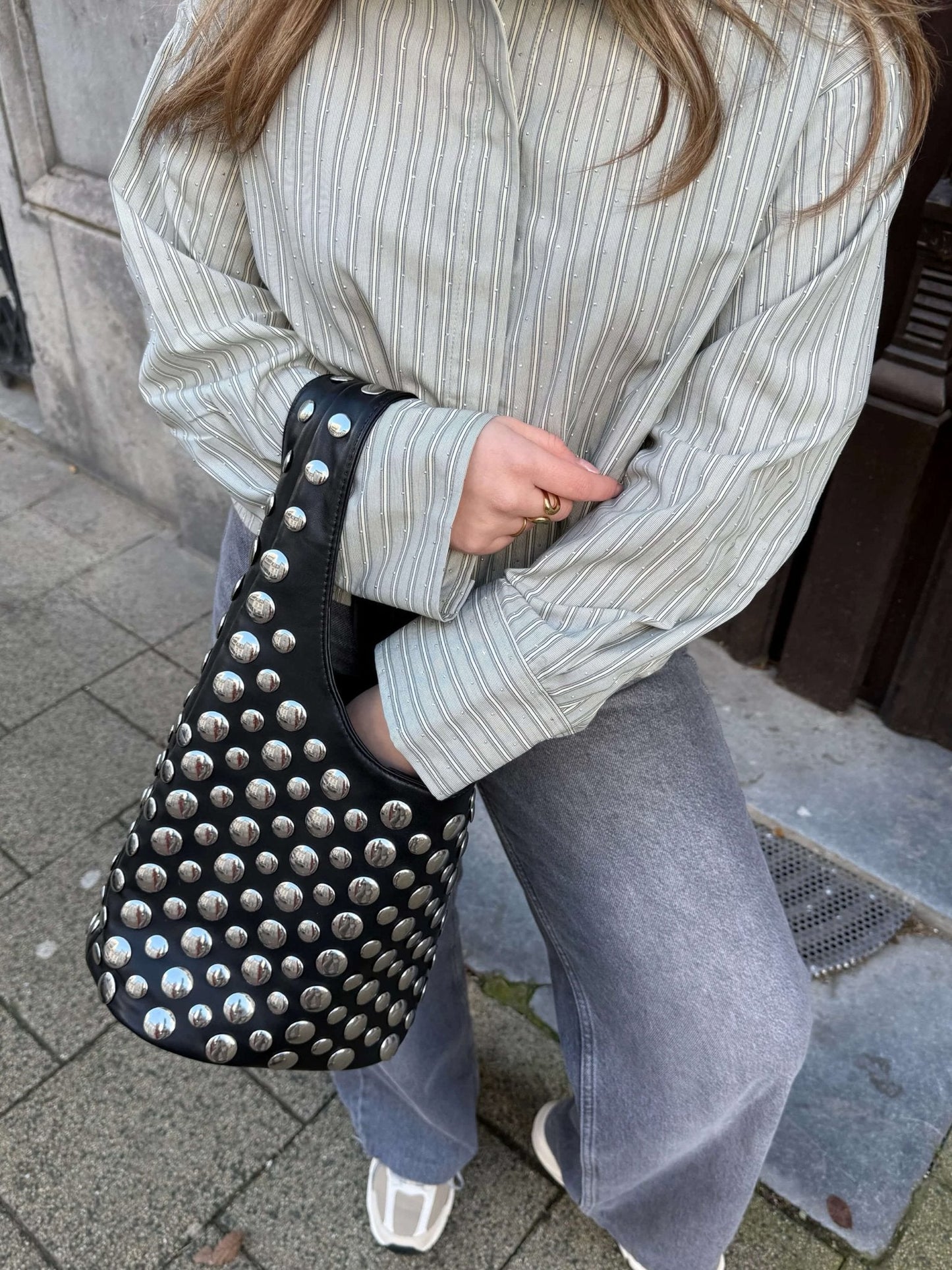 ZEYA - Zinnia Studded Bucket Bag